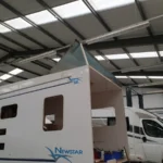 Roof area opened during damp repair with supports in place